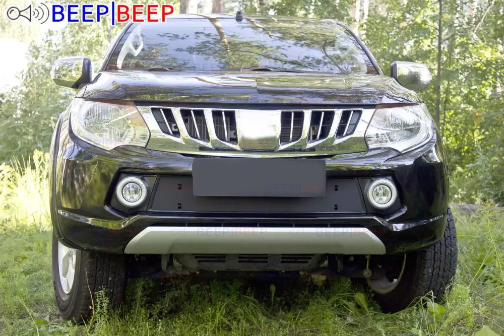 Зимняя крышка радиатора для Mitsubishi L200 2015 ~ 2019 рельефная передний бампер аксессуары