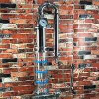 Moonshine still 80l steam jacket stainless steel 304 boiler and 4 Glass Column  Copper bubble plates Moonshine Still