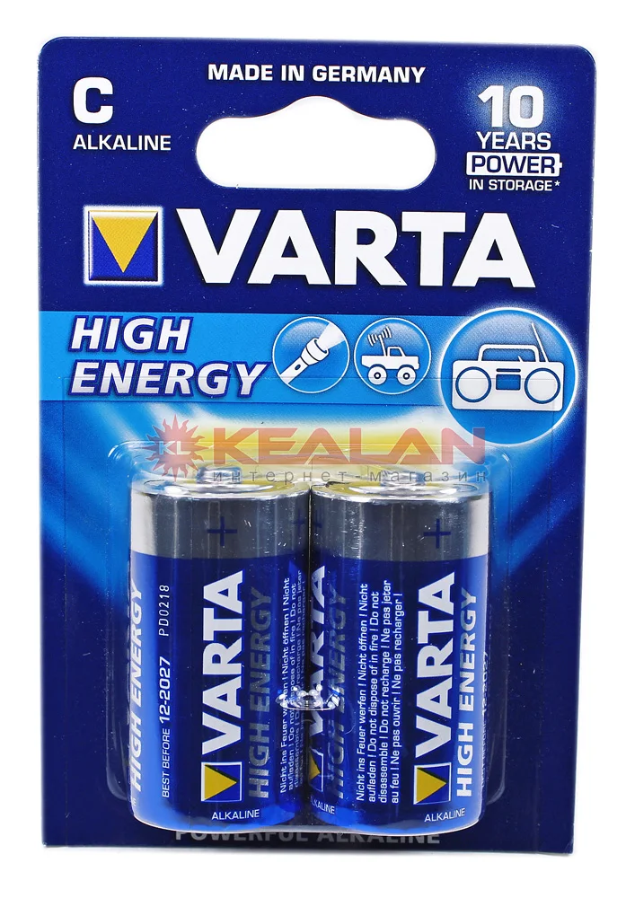VARTA HIGH ENERGY C батарейки 2 шт. | Электроника