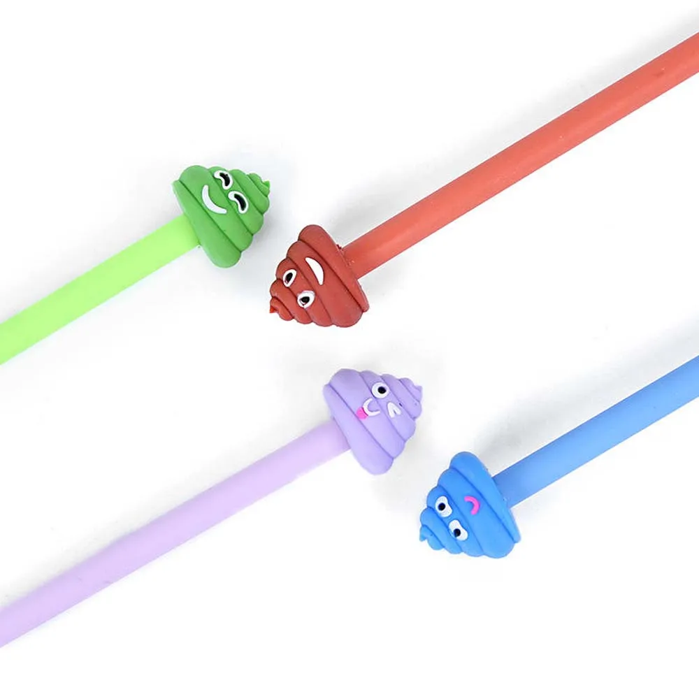 Милые кавайные цветные пластиковые гелевые ручки креативные табуреты смешные