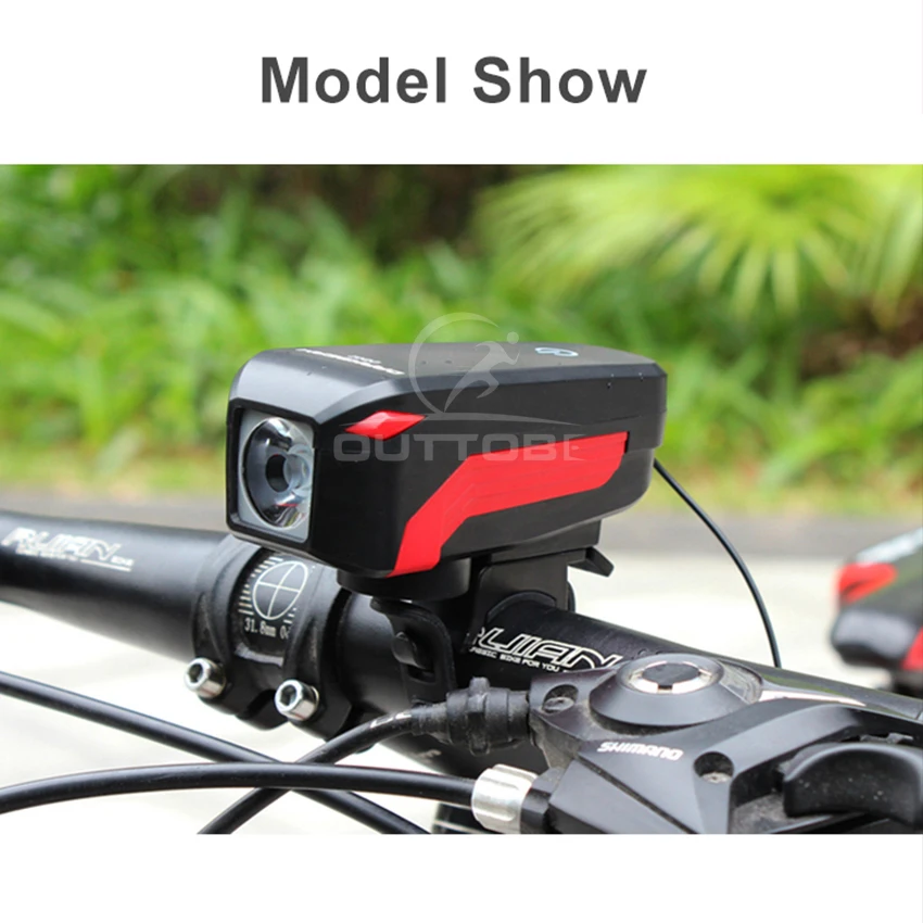 

Outtobe USB Bike Light Set Bicycle Headlight and Free Tail Light Waterproof LED Bicycle Front Head Light Taillight Torch Flash