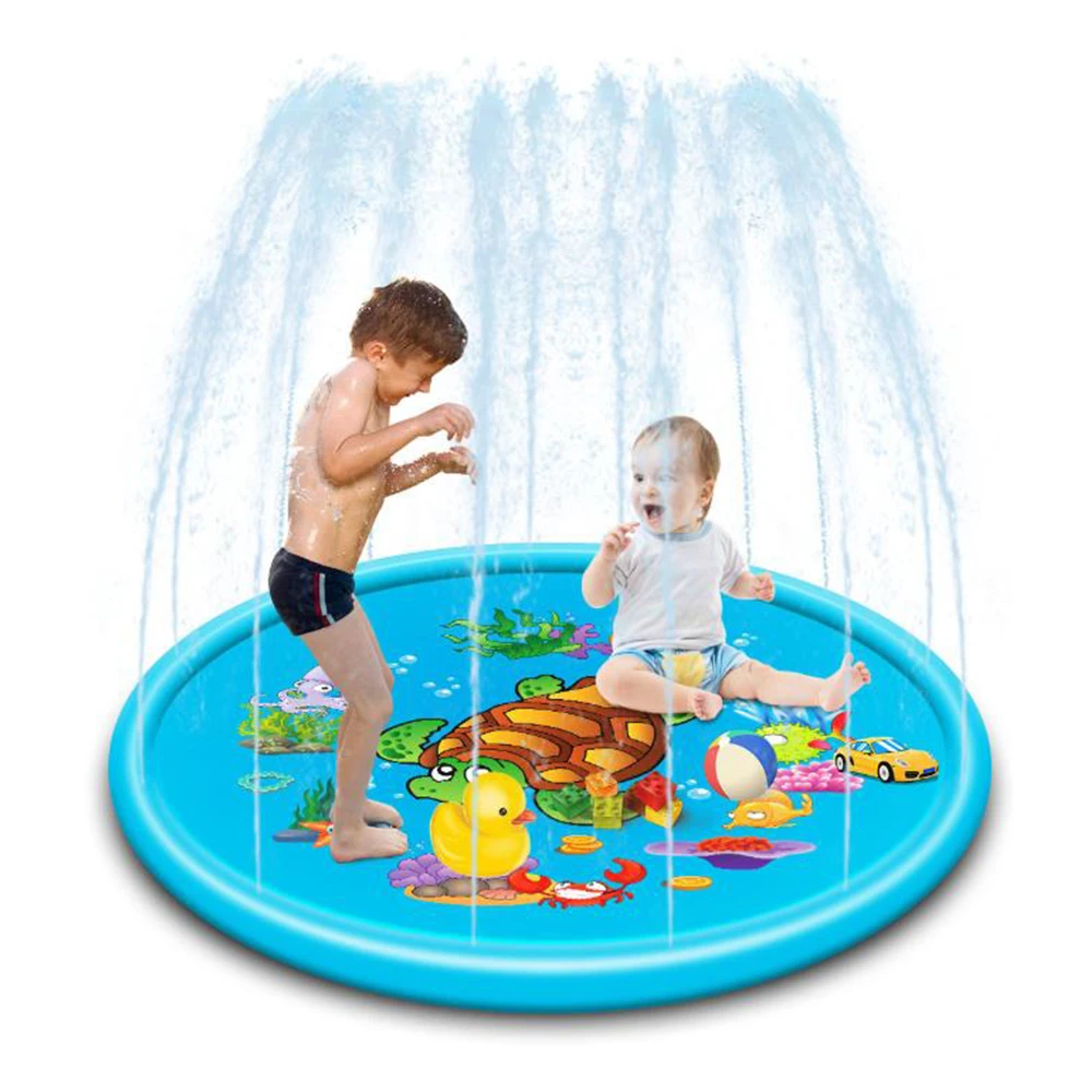 Детский спринклер брызговик надувной мат для пляжа и газона летняя