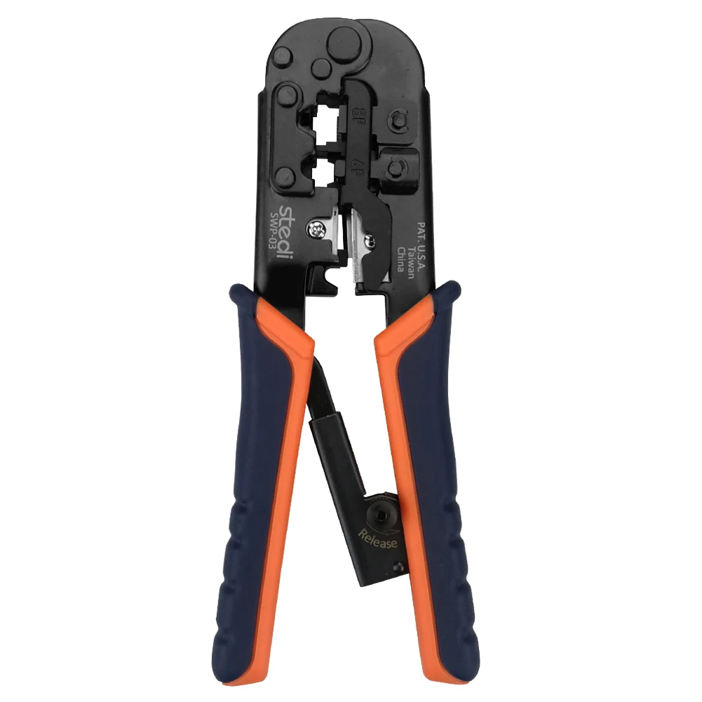 

stedi Rj45 Crimp Tool, Network Cable Pliers for RJ45, CAT5e, CAT6 Network and Telephone, Cable Crimper/ Wire Stripper/ Wire Cutt