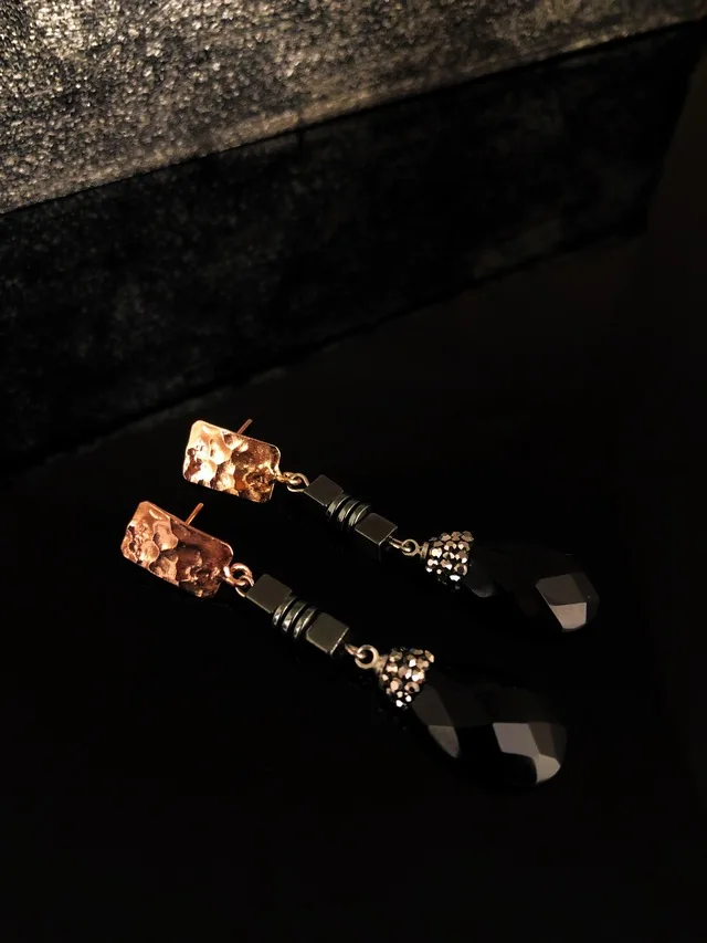 

Dr Stone Natural Stone Women 'S Cat 'S Eye Stone Rose Gold Plated Earrings RYL 439800175