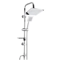chrome rainfall shower set system multi function set shower stall faucet shower accessories for bath