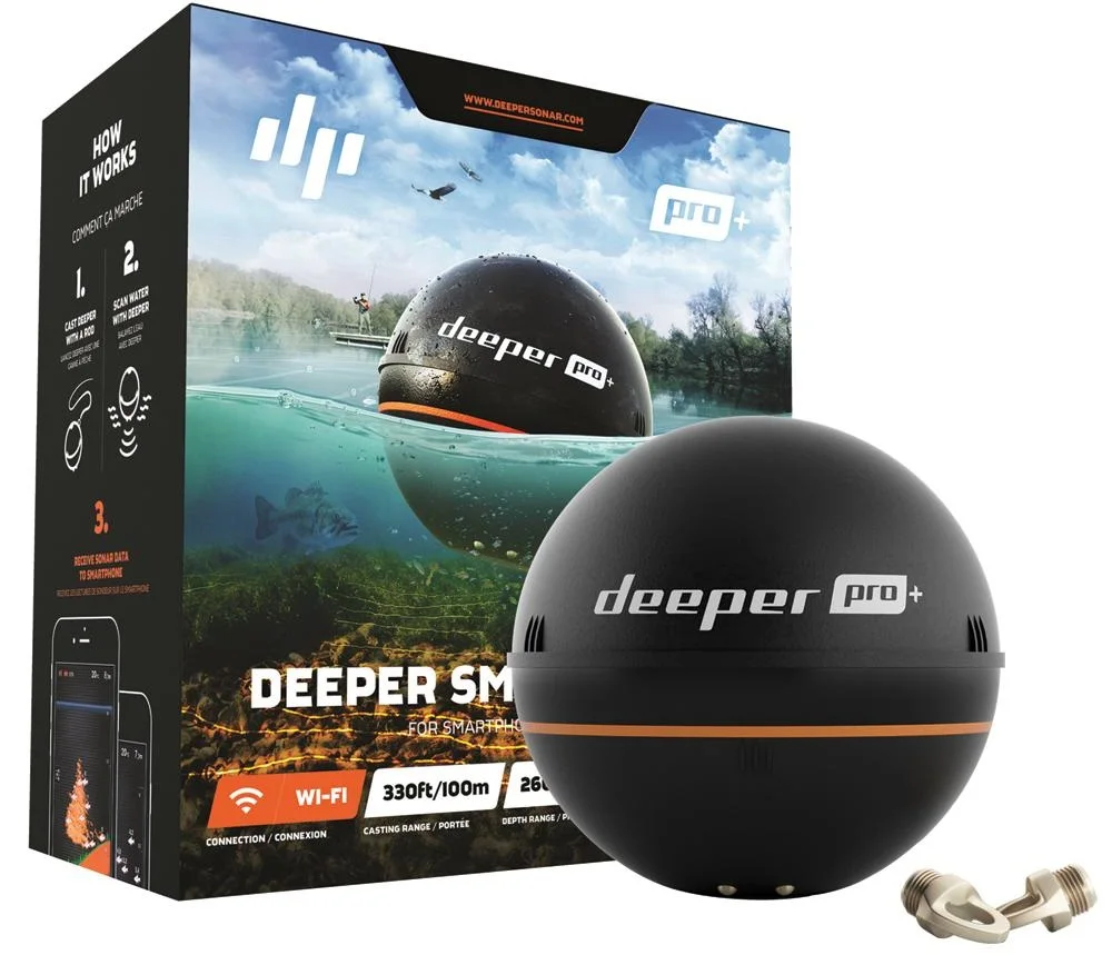 Беспроводной эхолот Deeper Sonar Pro+ (Wi Fi+GPS)|Морской GPS| |