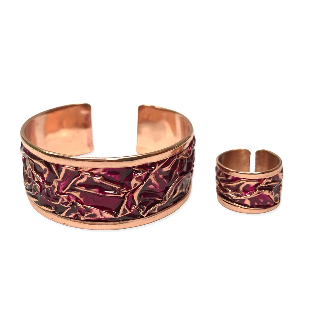 

Handmade %100 Copper Fashion Bangle Bracelet & Ring Latest Fashion Gift New Style Best Seller