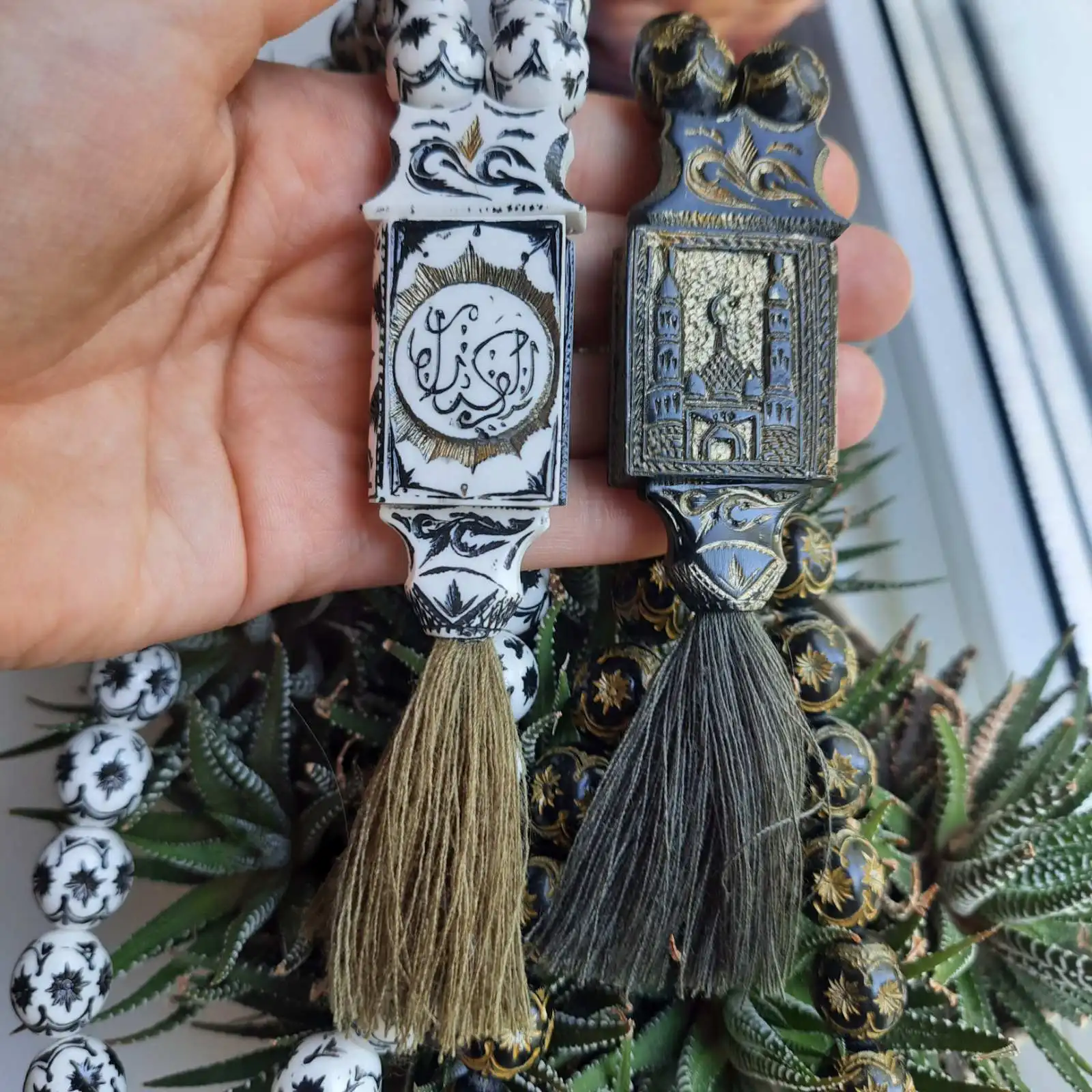 Кулон мусульманской молитвенной бусы в автомобиле, зеркало Розария, аксессуары для подвески в салоне для мужчин.