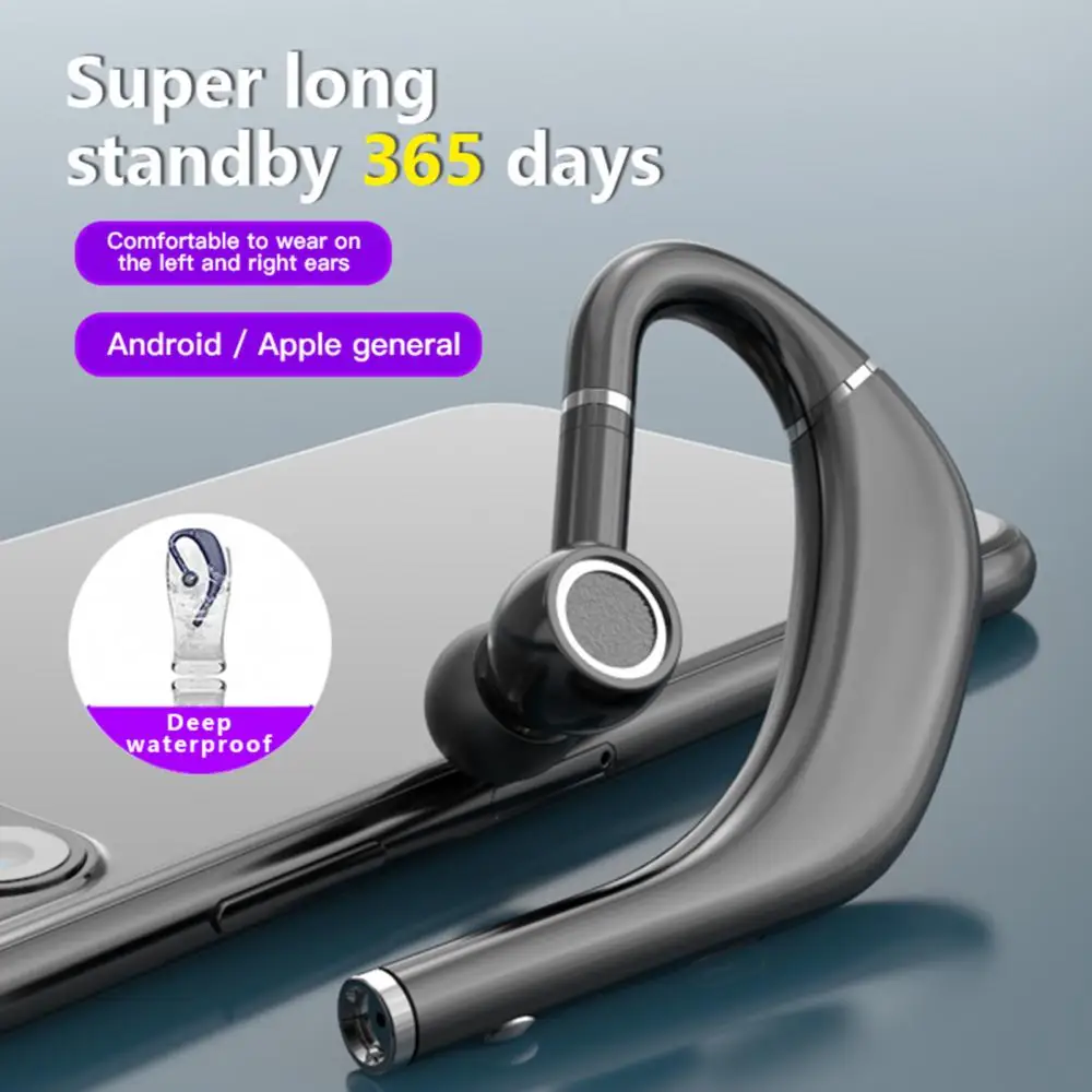 

10pcs RD09 Bluetooth Headset Noise Canceling Wireless Earpiece Hands-Free Earphone for Driving Business Office with Microphone