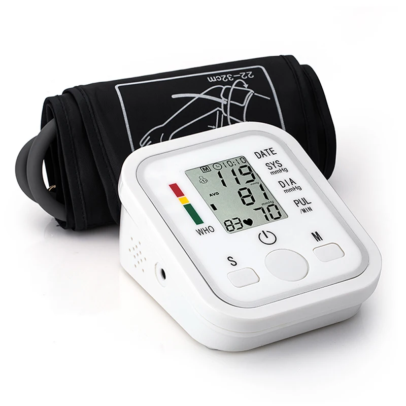 

Arm Band Type Tonometer Blood Pressure Monitor Portable & Household Sphygmomanometer LCD Display Accurate Measurement