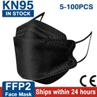 Маски FFP2 KN95, многоразовые, 5-100 шт., защитные фильтры 95% pm2, 5