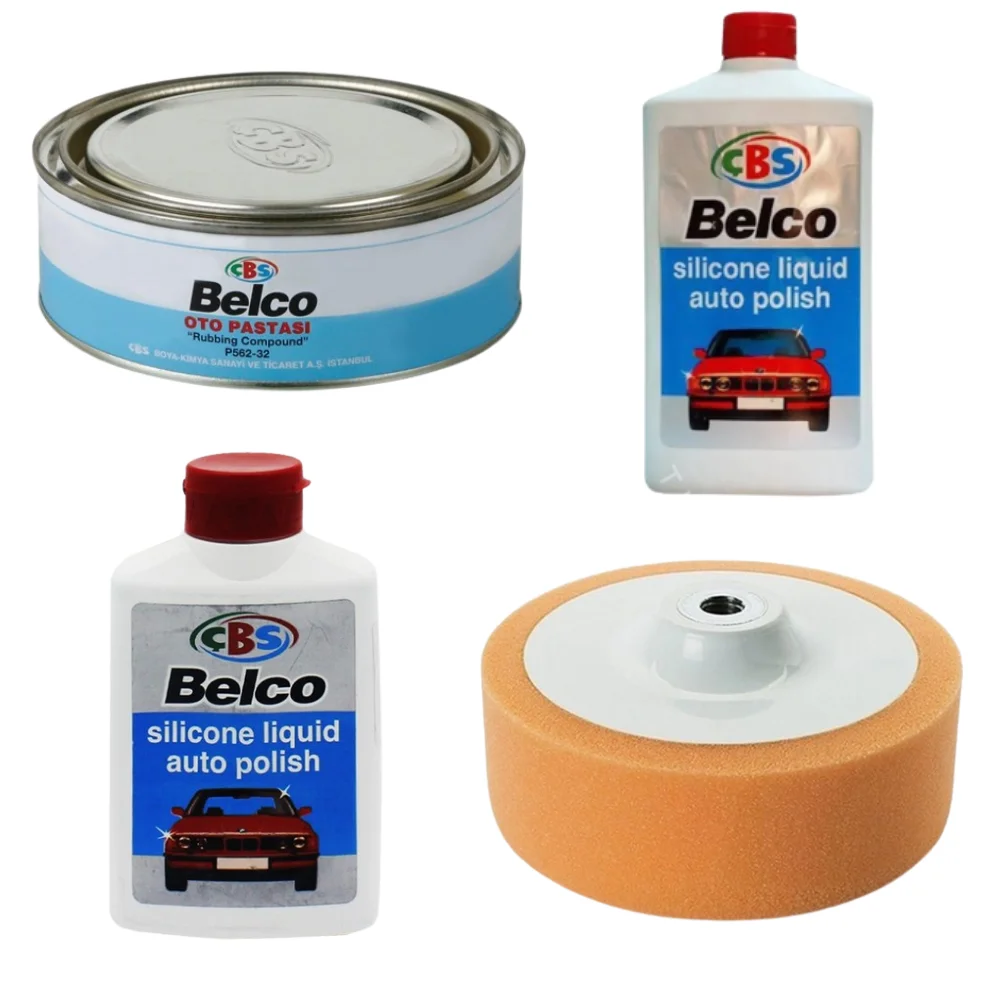 

ÇBS Belco Auto Paste and Silicone Teflon Liquid Polish Polishing Paint Protection Body Aluminum Car Body Rubbing Compound