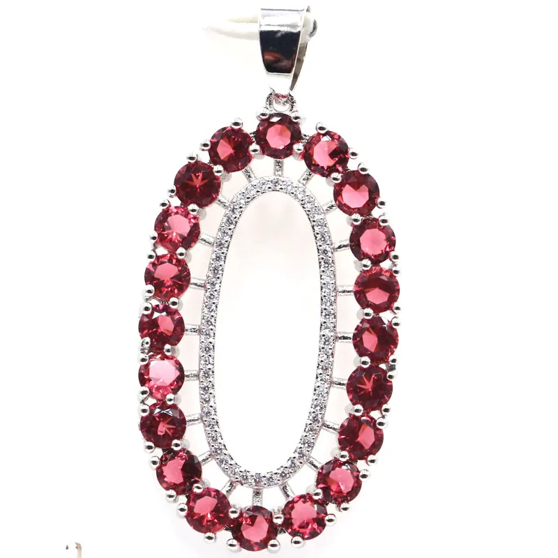 45x23mm SheCrown Infinity Anniversary Created Rhodolite гранат циркон серебряные серьги для женщин