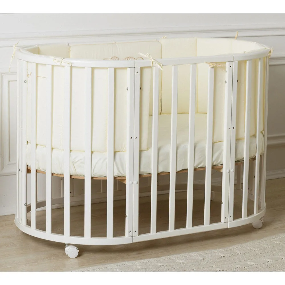 Круглая детская кроватка трансформер для новорожденных Incanto Mimi 7 в 1|Детские