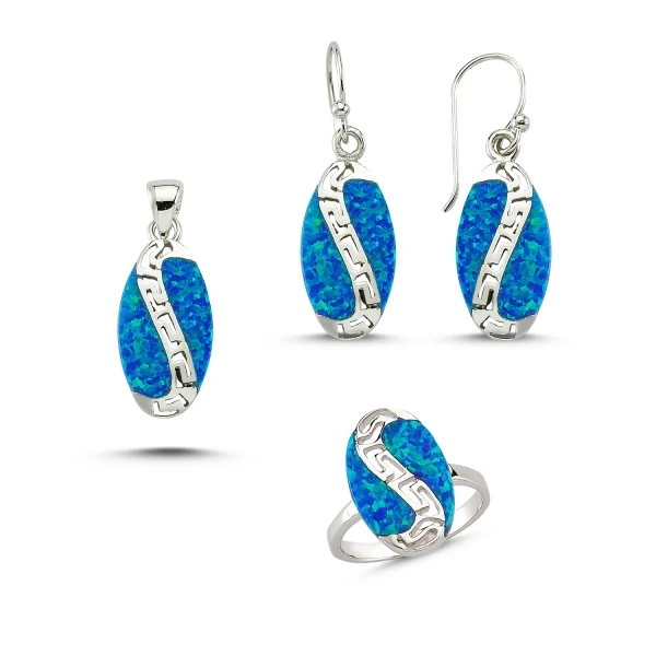 

Silver 925 Sterling Opal Stone Set