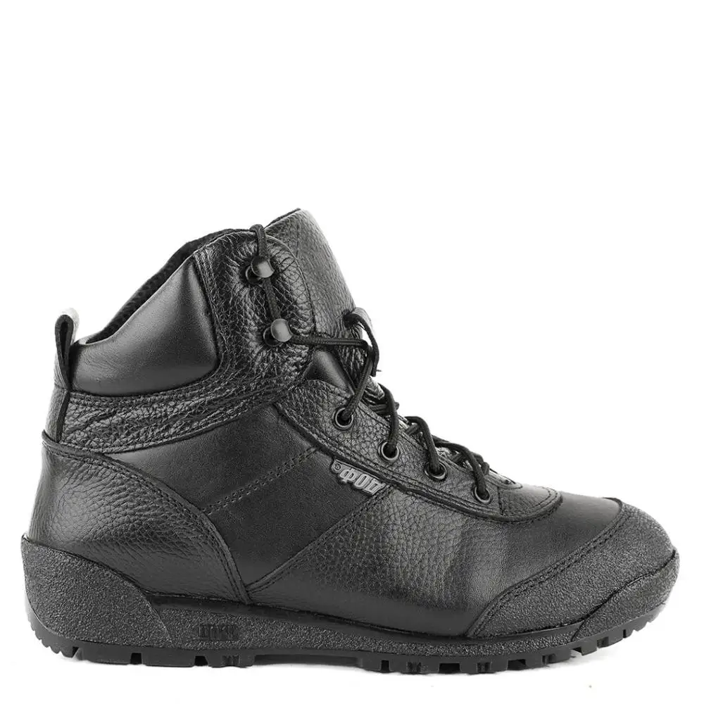 Мужские армейские ботильоны натуральная кожа черный | Обувь