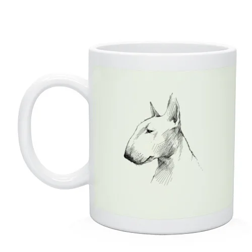 Кружка бультерьер графичный | Дом и сад