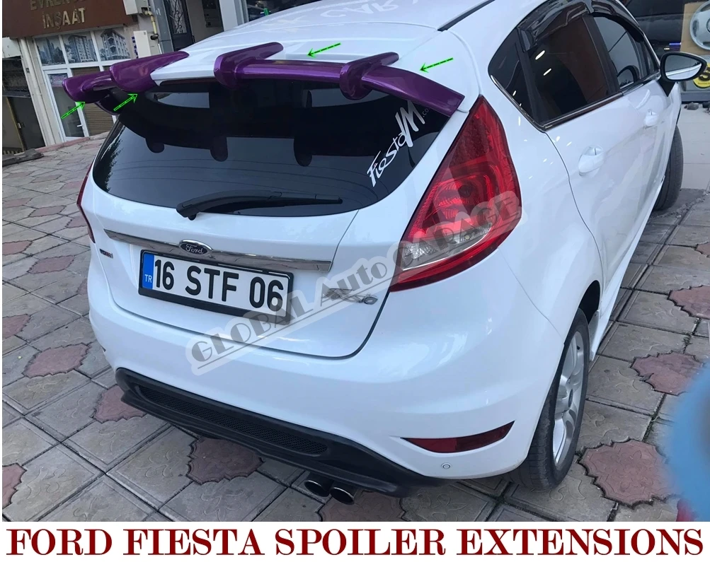 

Удлинитель спойлера для Ford Fiesta 2009-2017, автомобильный аксессуар, универсальные спойлеры, автомобильная антенна для стайлинга автомобильных щ...