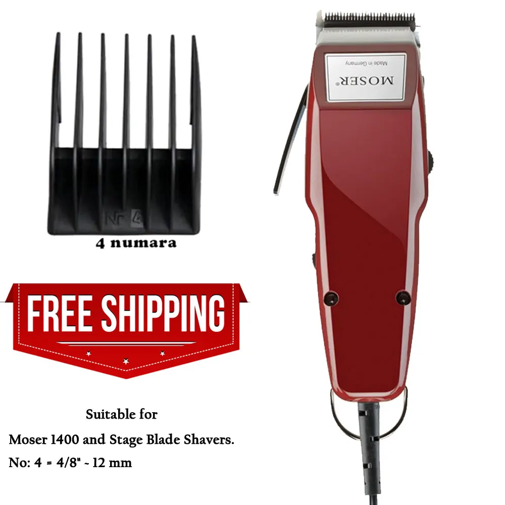 

Moser 1400 / 1411 Shave Comb Set 4 Pcs Hair Clipper Cutting Guide Comb Guards Tool Kit for Hair Trimmer Clipper