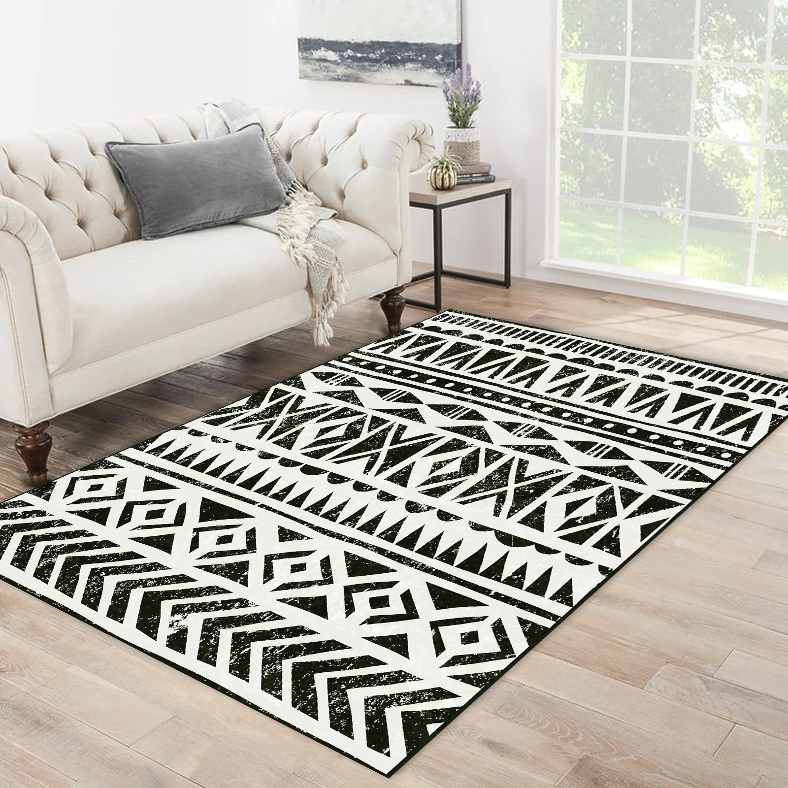 

Nordic patterned modern carpet ethnic rugs free shipping soft textured carpet