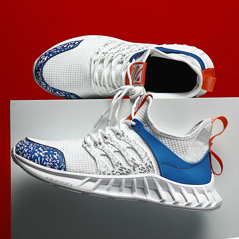 New 2022 Men Running Shoes Breathable Outdoor Sports Shoes Lightweight Sneakers for Adult Comfortable Athletic Training Footwear