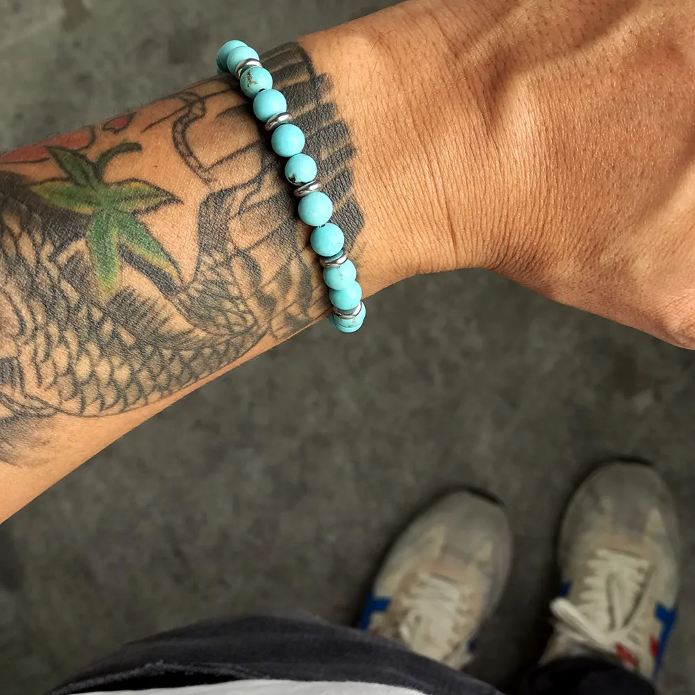 Mcllroy модный браслет на цепочке мужской из натурального камня с бусинами мужские