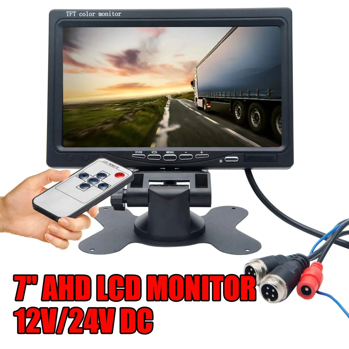 

Vehicle Monitoring Display - AHD Monitoring Displa For 9-36V 7-inch 8- Channel Automatic Switching Rear View Function Aviation H