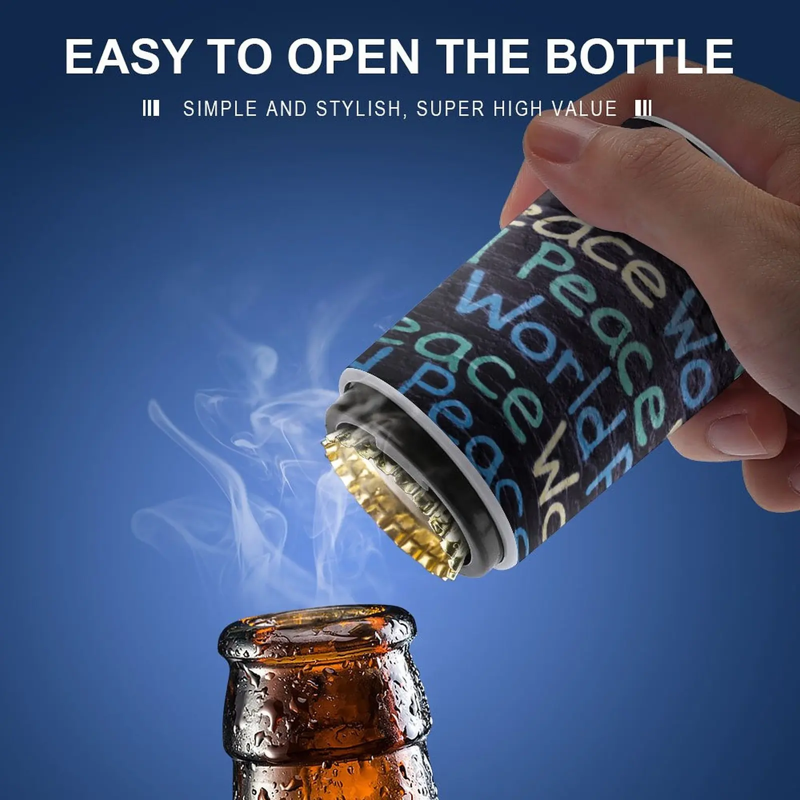 

Beer Bottle Opener, Automatic Bottle Opener, No Damage to Bottle Cap | Spring Loaded Bottle Openers | Push Down Bot
