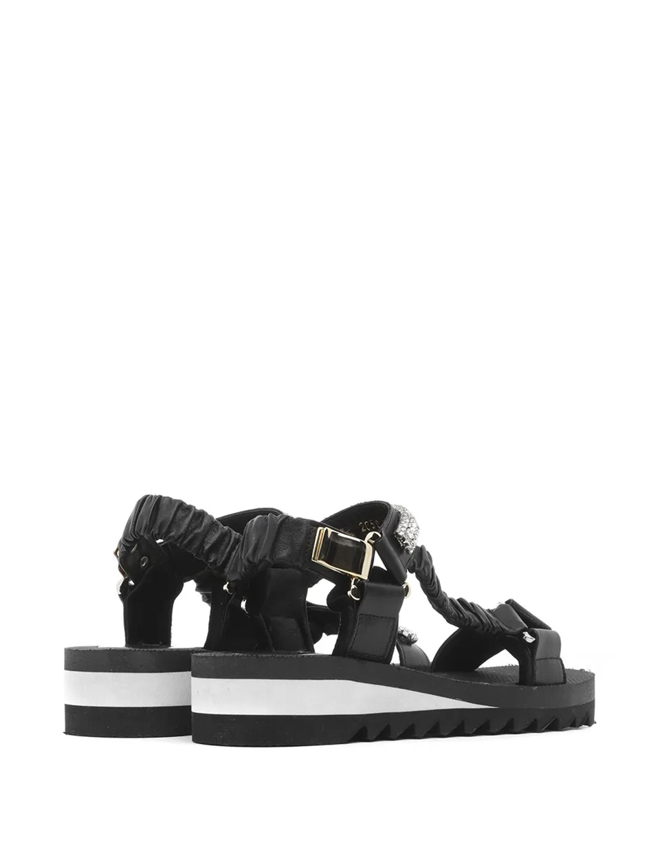 

ILVi-Genuine Leather Handmade Olepo Women's Sandal Black Leather Women Shoes 2020