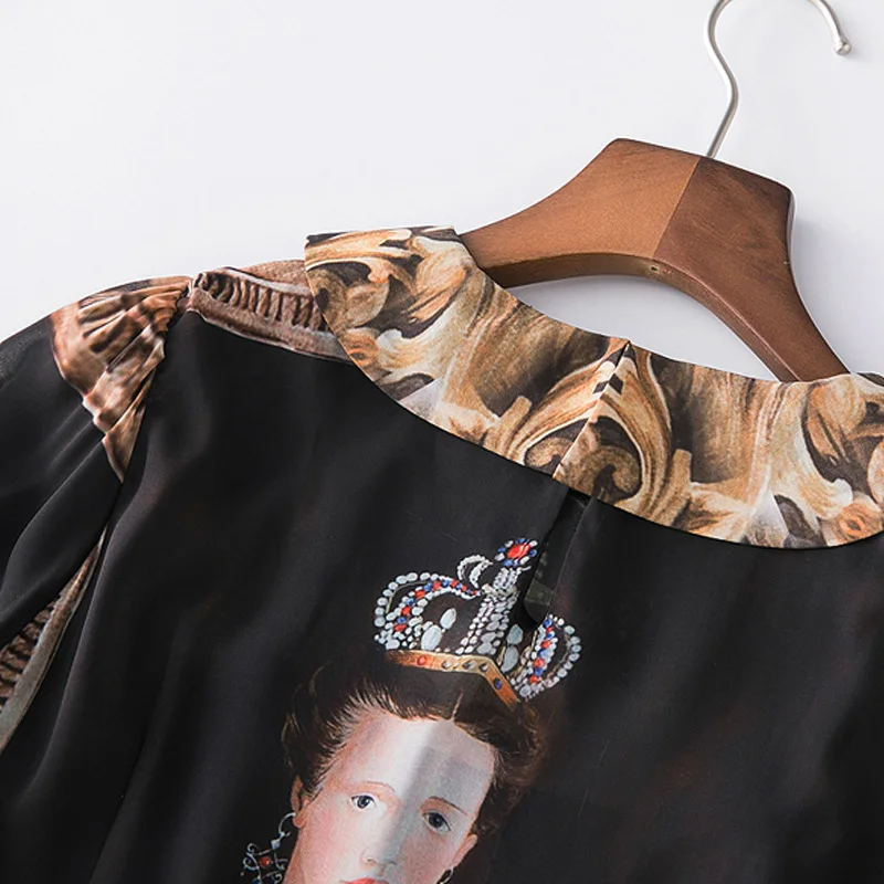 2020 Весна Лето Высокая мода платье Подиум вечерние Женское королева печать женское модное Новогоднее