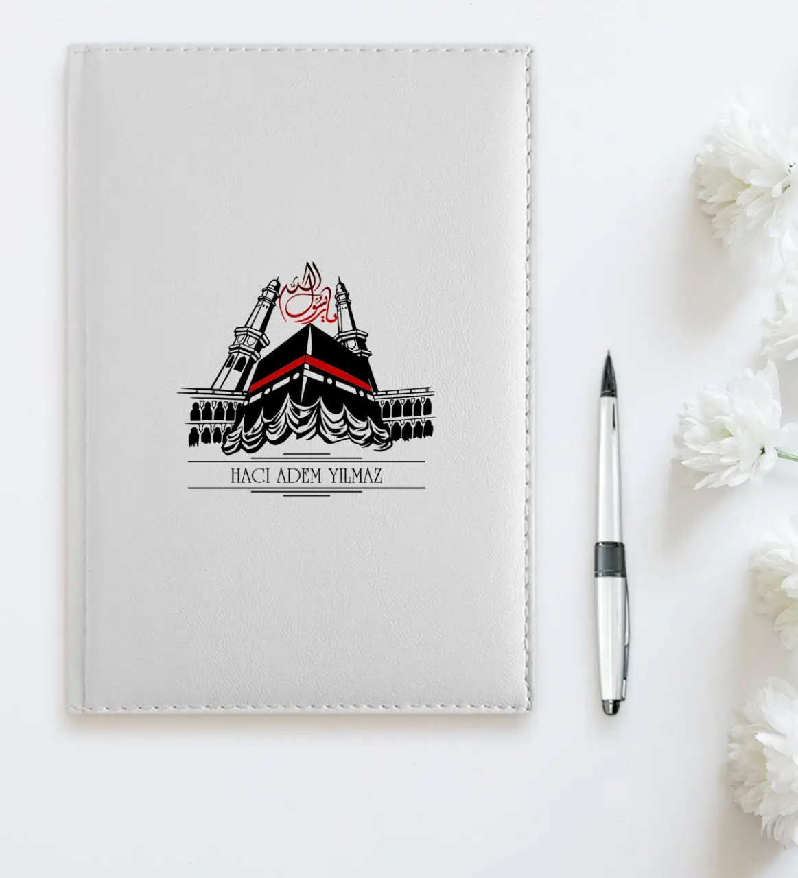 

Personalized Hajj Umrah 2020 White Leather Organizer-2