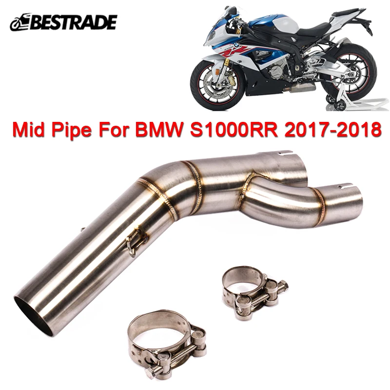 

Mid Link Pipe For BMW S1000RR 2017-2018 Motorcycle Exhaust Muffler Pipe Middle Connecting Tube Pipe Stainless Steel Slip On 51mm