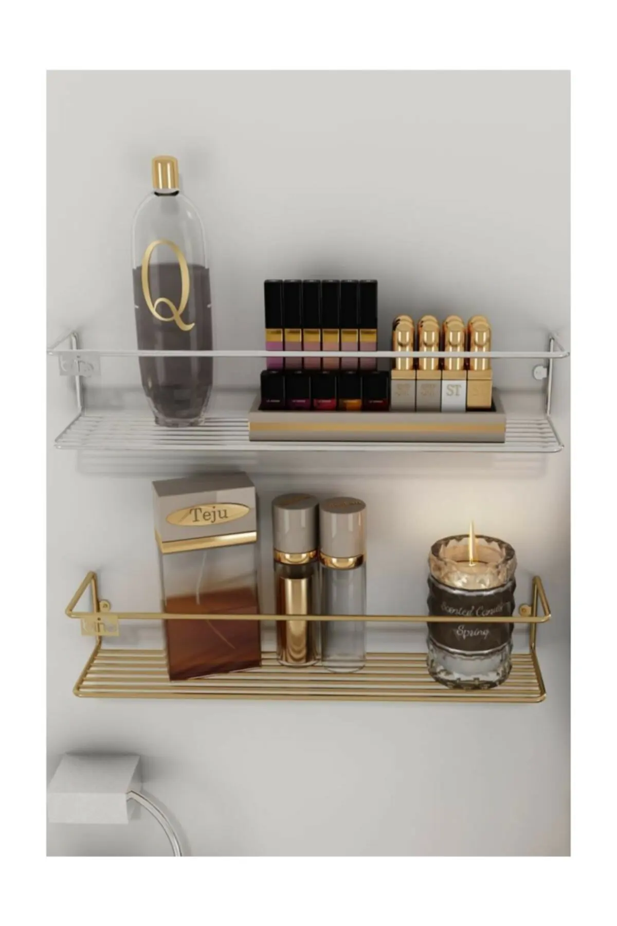 

Kitchen Organizer Accessories Wall Mount Bracket Bottle Rack Storage Rack Spice Jar Rack Kitchen Gadget Supplies Bathroom Rack