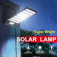 super bright solar lights outdoor 98 led 10000lm ip65 waterproof solar garden light 3 modes human body induction solar wall lamp