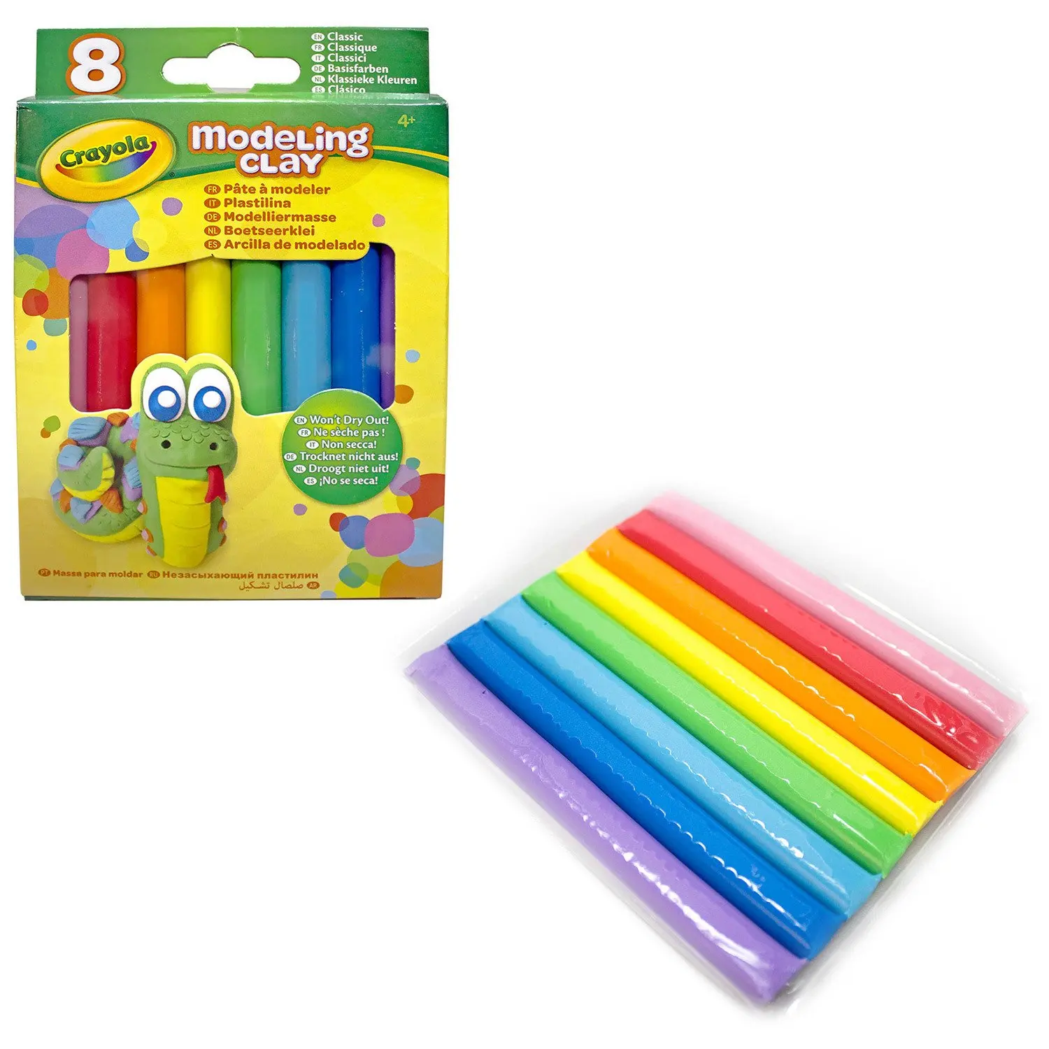 Plasticine Crayola non-drying 8 PCs in assortment | Канцтовары для офиса и дома