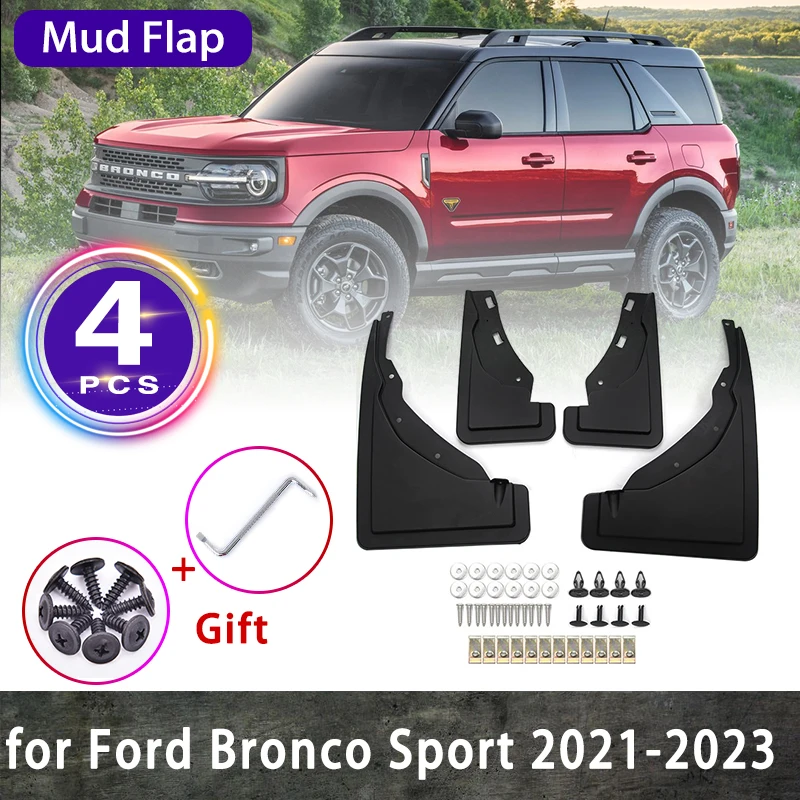Guardabarros delantero y trasero para coche Ford Bronco Sport 2021 2022 2023 CX430, accesorio de protección contra salpicaduras