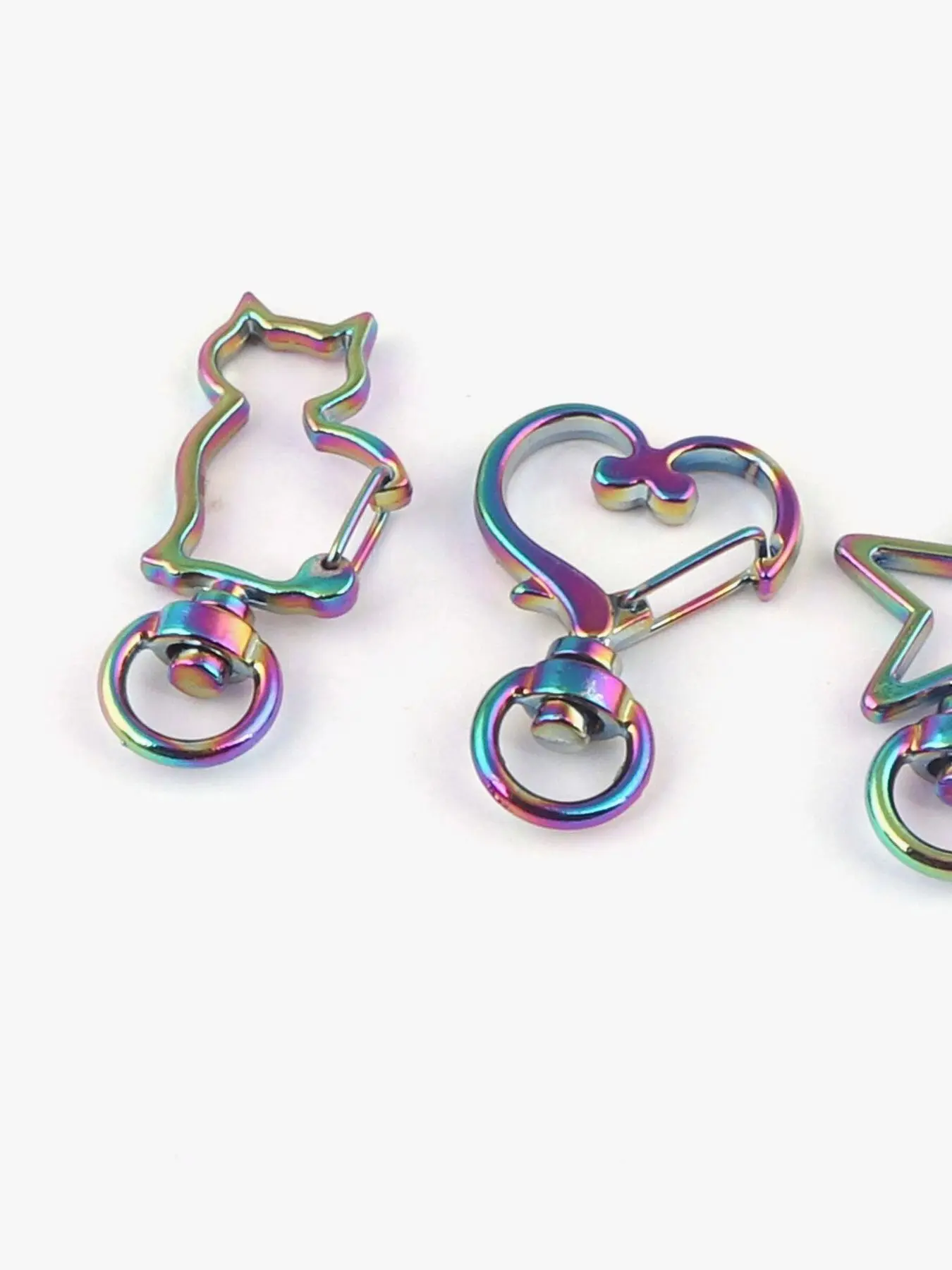 

Rainbow Swivel Clasp Metal Trigger Snap Hook Push Gate Lobster Clasp Key Chain Key Ring Purse Clasp Hardware Jewelry Finding