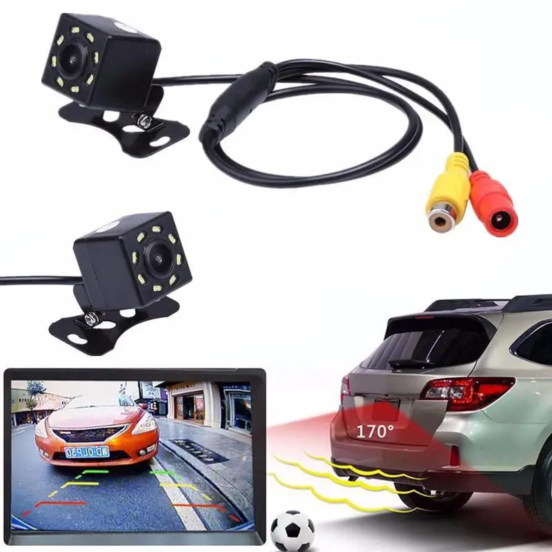 

Rear View Camera Car Rear View Camera 8 LED Night Vision Reversing Auto Parking Monitor CCD Waterproof 170 Degree HD Video CSV