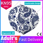 10-100 шт. многоразовая маска высокой плотности KN95 FFP2 для взрослых PM2.5 и Пылезащитный фильтр маски для лица, рта mascarillas