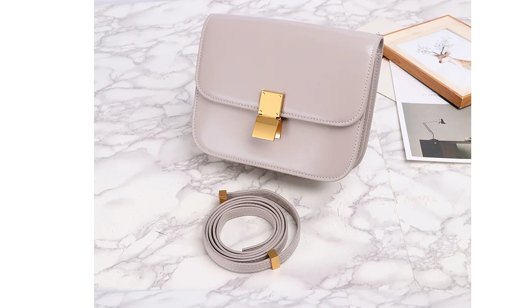 

VALTIS Fashion Leather Handbag Tofu Box Bag 2021 Luxury Shoulder Messenger Flight Attendant Bag Vintage Women High Brand Quality