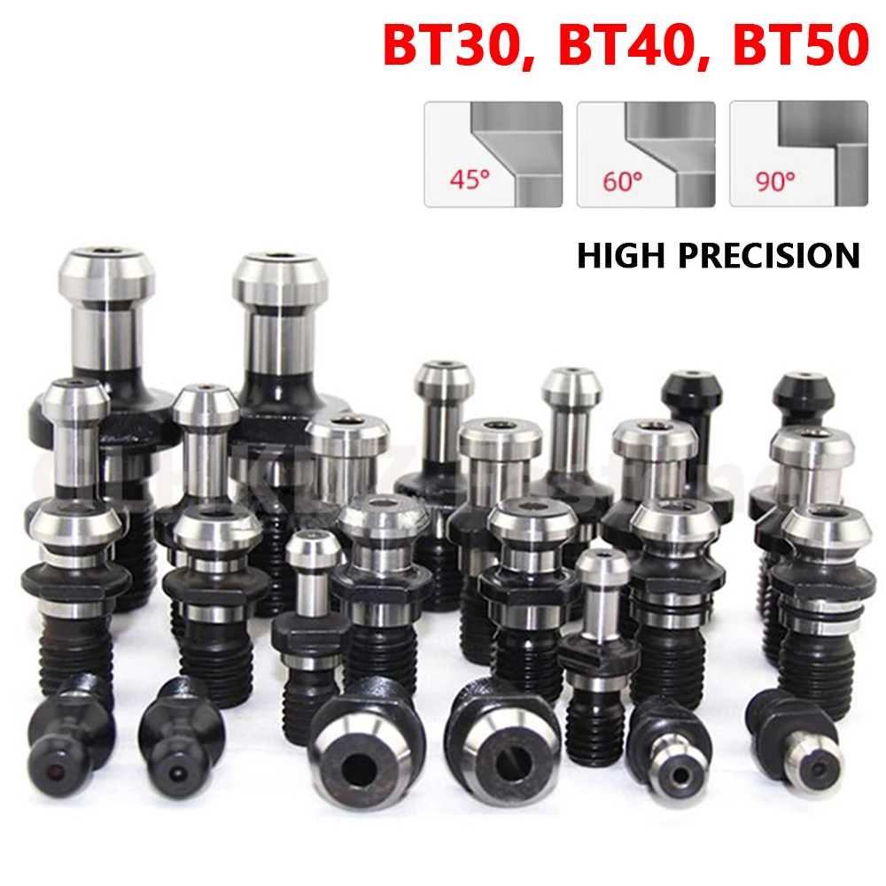

BT30/40/50 Pull Stud Retention Knob 45°/60°/90° M12-M24 Workholding Tool Accessories Parts for Milling Machine Lathe Tool Holder