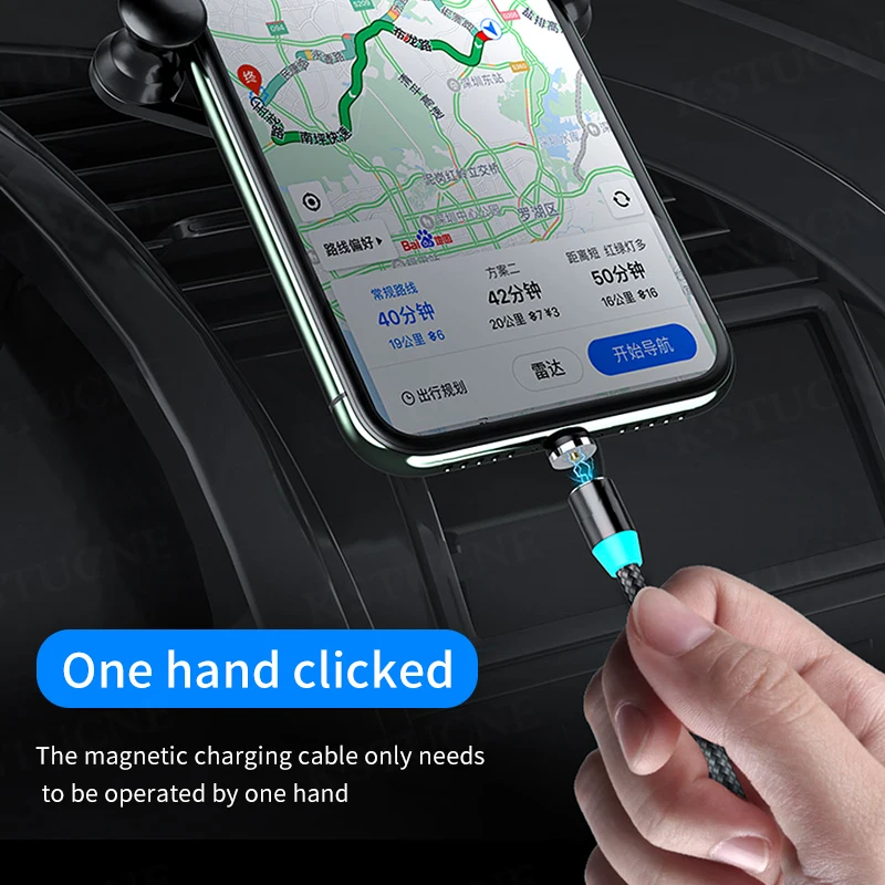 Mагнитная зарядка mагнитный кабель освещения 2.4A Быстрая микро USB Тип C магнитное