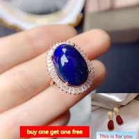 vintage noble natural opal ring 925 sterling silver inlaid large oval gemstone womens bridal wedding engagement party gift