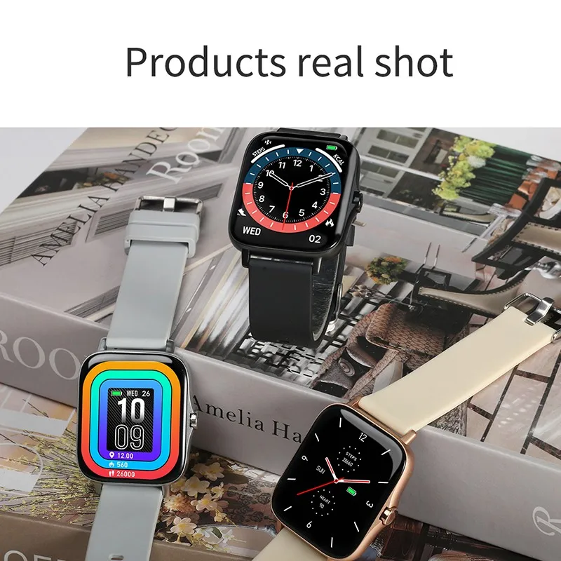 

2021 New 1.7in Smart Watch Man Smartwatch Android Bluetooth Blood Pressure Measurement Heart Rate Monitor Sport Smart watches