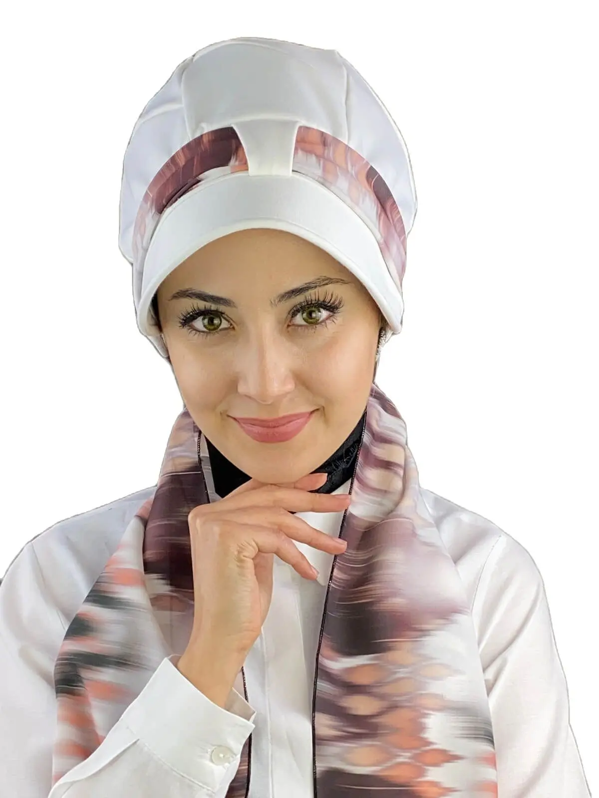 

Broken White Hat Scarf New Fashion Islamic Muslim Women Scarf 2021 Trend Hijab Which Are Immediately Ready-to-Wear Beanie Bone Koton chiffon