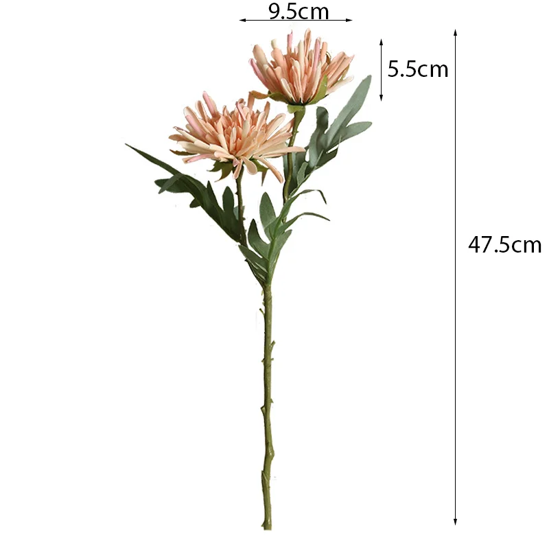 Искусственный шелк цветок 2 головки коготь дракона букет хризантем Свадебные