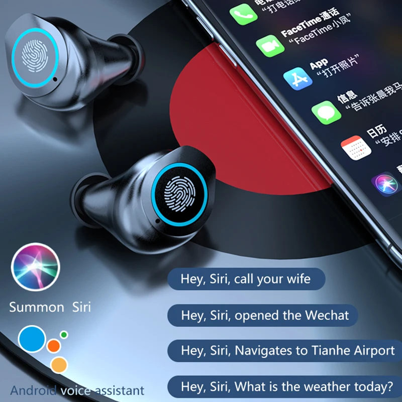3500mah tws bluetooth 5 1 earphones wireless headphone 9d stereo sports waterproof earbuds headsets with microphone free global shipping