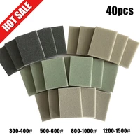 40pcs sponge sandpapers wet dry polishing grinding fiberglass plastic molding waterproof abrasive tools sanding papers sponge