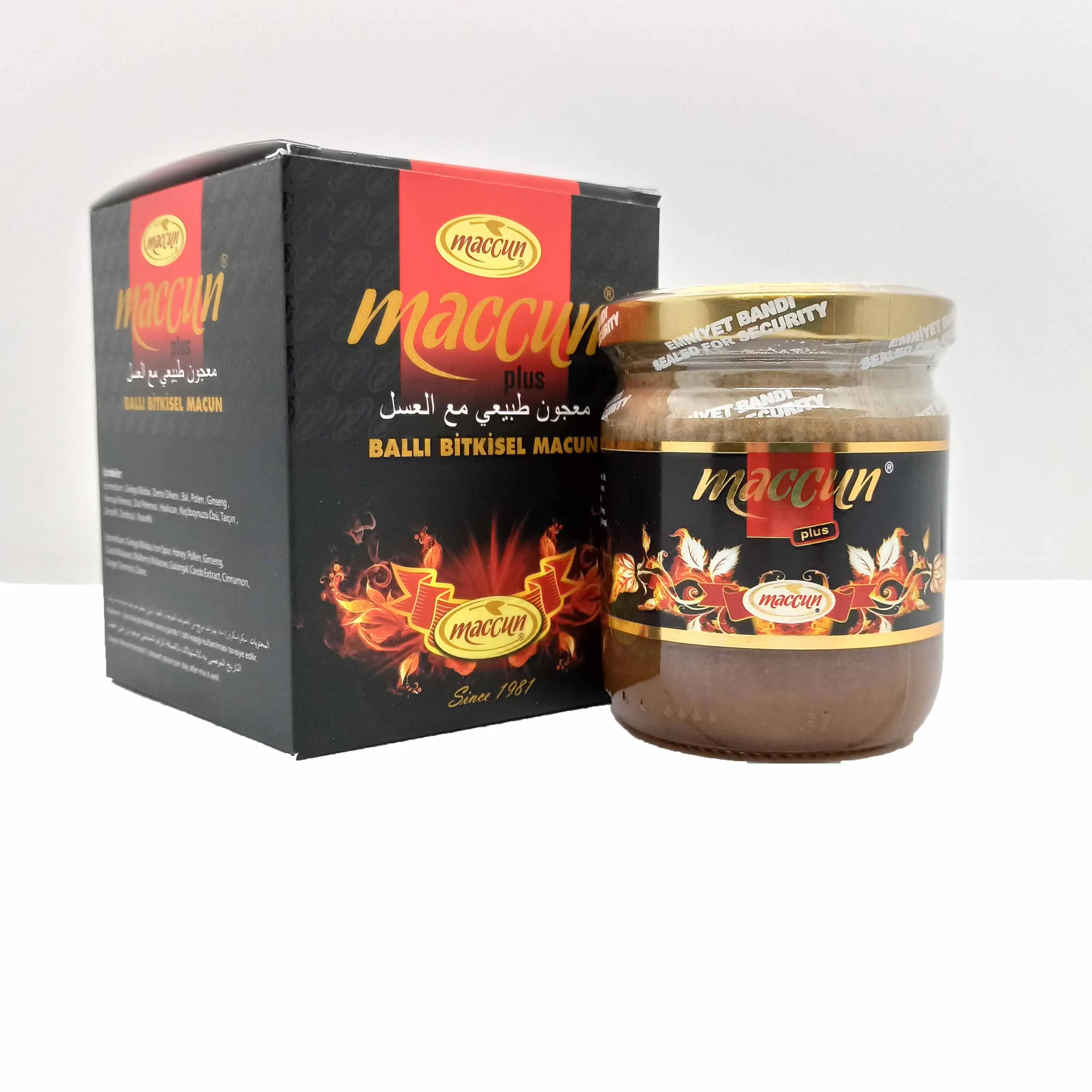 

Maccun Plus, Aphrodisiac Paste, herbal paste with epimedium and honey 240 g , free shipping , hidden box