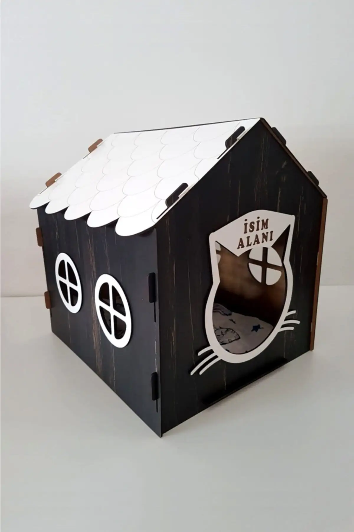 

Luxury wooden Decorative Single Layer Rebab And White House Gift Ii Cat House İÖRebab white one-Layer Cat house